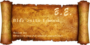 Blázsits Edmond névjegykártya